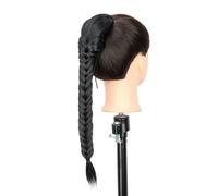 LYVQZPWLRla mode synthétique, Extensions de cheveux synthétiques longs tressés de 40 cm avec cordon de serrage, queue de cheval à clip for femmes(1B)