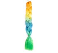 LYVQZPWLRla mode synthétique, Extensions de tresses synthétiques arc-en-ciel de 61 cm for femmes, coiffure DIY(H60)