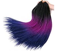 LYVQZPWLRla mode synthétique, Tresses synthétiques au crochet for femmes, 61 cm, 22 racines/pièce, extensions capillaires en fibre chauffante(M#Purple,24inches#1PcsLot)