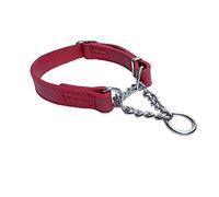 LYVQZPWLRLe Chien n'a Pas de Force, Collier for Chien réglable et Confortable, Accessoire Double Face en Cortex(Rosso,Small)