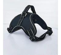 LYVQZPWLRLe Chien n'a Pas de Force, Gilet de Traction for Chien, Harnais réfléchissant, Laisse en Maille, Sangle de Main réglable(Schwarz,XXL)