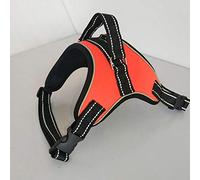 LYVQZPWLRLe Chien n'a Pas de Force, Gilet de Traction for Chien, Harnais réfléchissant, Laisse en Maille, Sangle de Main réglable(Oranje,Small)