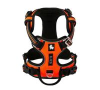 LYVQZPWLRLe Chien n'a Pas de Force, Harnais for Chien réfléchissant en Nylon Anti-Traction, réglable, Confortable et à Enfiler(Oranje,X-Large)