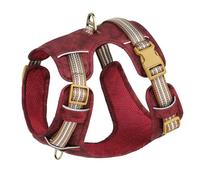 LYVQZPWLRLe Chien n'a Pas de Force, Harnais imperméable en PU for Chien, en Nylon Respirant, Gilet de Dressage et de Marche avec Bande réfléchissante for Petits et Grands Chiens(Rosso,Medium)