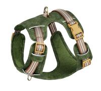 LYVQZPWLRLe Chien n'a Pas de Force, Harnais imperméable en PU for Chien, en Nylon Respirant, Gilet de Dressage et de Marche avec Bande réfléchissante for Petits et Grands Chiens(Green,Medium)