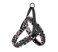 LYVQZPWLRLe Chien n'a Pas de Force, Harnais rembourré en Maille à imprimé Floral for Chien de Toutes Races, à Ajustement Rapide, for l'extérieur(Schwarz,X-Large)