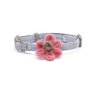 LYVQZPWLRLe Chien n'a Pas de Force, Laisses for Chiens Basiques, Coutures colorées, Accessoires for Animaux de Compagnie, Fleurs réglables, Collier for Chiens de Petite et Moyenne Taille.(Gray,1.5)