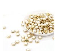 LYVQZPWLRLes boutons techniques, 100 mini boutons en résine avec fausses perles dorées et argentées de 4 mm/5 mm(5mm Gold)