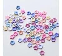 LYVQZPWLRLes boutons techniques, 100 mini boutons en résine en forme de fleur de 8 mm(10 Lavender)