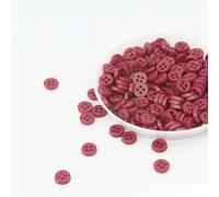 LYVQZPWLRLes boutons techniques, 200 mini boutons ronds en résine de 6 mm, 2 trous, for vêtements de poupée(18)