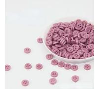 LYVQZPWLRLes boutons techniques, 200 mini boutons ronds en résine de 6 mm, 2 trous, for vêtements de poupée(17)