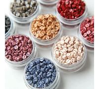 LYVQZPWLRLes boutons techniques, Lot de 100/200 mini boutons ronds vintage en résine à 2 trous de 4 mm(Mixed Colors,4mm 100pcs)