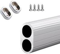LYVQZPWLRRetirez Le Manteau, Barre de Placard Ovale en Aluminium, Longueur: 1, 2, 3, 4, 5pi(Deep Coffee,Length 3ft/91.4cm)
