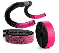 Lywencom Ruban adhésif pour guidon de vélo, confortable, antidérapant, anti-transpiration, respirant, toucher délicat, en mousse EVA, autocollant, avec 2 bouchons de guidon (Pink)