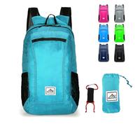 Lywencom Sac à dos de randonnée, sac à dos pliable ultra-léger 20L imperméable pour le rangement des sports, pour le cyclisme de plein air, le camping et les pique-niques (lake blue)