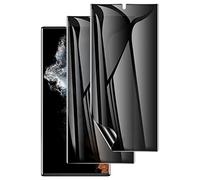 LYWHL Lot de 2 films de protection d'écran pour Samsung Galaxy S22 Ultra - Protection d'écran anti-espion - Film flexible et adhésif pour Galaxy S22 Ultra 5G 6,8" - Prend en charge le lecteur