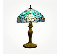 Lywins 12 pouces E27 Lampes de bureau tiffany verre de couleur chambre lampe de chevet Créatif bar café lampe décoration de maison