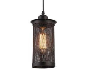 Lywins Lustre Suspendu Industriel Noir - Plafonnier Cylindrique en Fer Forgé 1 Lumière, Style Vintage pour Cuisine/Bar/Îlot/Salle à Manger/Chambre