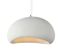 Lywins Lustre Suspendu Moderne Style Wabi-Sabi Japonais Dia 30 Cm, Cuisine, Couloir, Restaurant, E27 Style Luminaire En Forme De Nid D'oiseau (1 Paquet, Blanc)