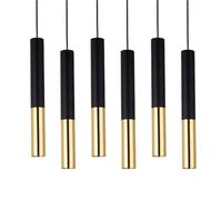 Lywins Pendentif de cuisine moderne en noir mat GU10 de 6 cm de diamètre et de 30 cm de hauteur, parfait pour l'îlot, la salle à manger et le café