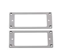 LYWSMSK Lot de 2 mini bagues de montage en métal plaqué chrome pour micro Humbucker 92 x 37,5 mm