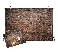 LYWYGG 10x8FT Brun Mur de Briques Photographie Arrière-Plans Famille Fête Toile de Fond Vinyle Bébé Prop Photographie Brun Photographie Toiles de Fond Galerie de Photos Mur de Briques CP-312-1008