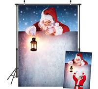 LYWYGG 5x7FT Noël Neige Nuit Fond Santa Claus Fond Lampe À Huile Fond Fond Noël Toile De Fond Photo Toile De Fond CP-197