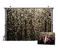 LYWYGG 7x5FT Or Bokeh Taches Toile de Fond Taches Dorées Photographie Toile de Fond Shinning Sparkle Sable échelle Fond Vintage Astract Glitter Dot Studio Accessoires Studio Photographie Fond CP-215