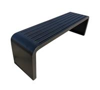 lyxamjrzyp Banc de Jardin pour Parc, Banc Mince en Métal pour Siège Extérieur, Bancs de Jardin Résistant à la Rouille, Bancs Long de Cour pour Espaces Publics(Black,70.8in/180cm)