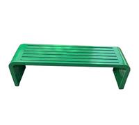 lyxamjrzyp Banc de Jardin pour Parc, Banc Mince en Métal pour Siège Extérieur, Bancs de Jardin Résistant à la Rouille, Bancs Long de Cour pour Espaces Publics(Green,47.2in/120cm)