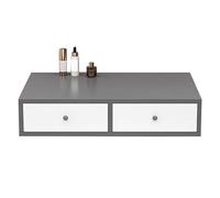 lyxamjrzyp Coiffeuse Flottante, Bureau Vanity avec Tiroirs, Gain de Place pour Chambre et Salon, Vanity Murale, Table de Maquillage Flottante Compacte(Gray,31.4in/80cm)