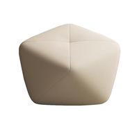lyxamjrzyp Petit Tabouret Octogonal, Pouf Repose-Pieds en Cuir Résistant aux Griffes de Chat, Tabouret pour Entrée, Chambre et Couloir(Beige,Large)