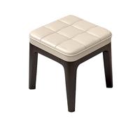 lyxamjrzyp Repose Pied, Petit Tabouret Rembourré Empilable, Pouf Carré Bas, Marchepied pour Entrée, Salon et Usage Domestique(White)