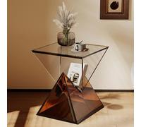 LYXBKSW Table D'appoint Géométrique en Acrylique Table de Chevet Moderne