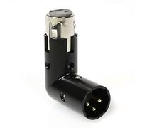 LyxPro L'adaptateur d'angle XLR Double mâle et Femelle Peut être positionné à 4 Angles différents à Droite et à Gauche et à 90 degrés, idéal pour Les mélangeurs Qui interfèrent avec d'autres