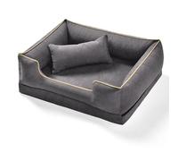 LYXWGRZD lit Chien, Lit pour Chien/Chat for Le Repos des Petits Chiens, Canapé pour Chien, Panier pour Chien avec Amovible et Lavable(Gray,60cm/23.6in)