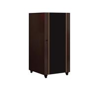 LYXWGRZD Meuble Audio Vidéo avec Support Multimédia À Poulies for Rangement Ouvert, Capacité de ChargeOrganisateur Élégant for Votre Système Vidéo Domestique(Walnut,116cm/45.6in)