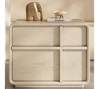 LYXWGRZD Meuble de Chevet avec Commode, Table de Nuit Bois,Petite Commode, Meuble de Chevet, Finition Cuir, for Chambre/Salon(Beige,50x40x50cm)