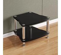 LYXWGRZD Rack Audio Meuble HiFi Audio Vidéo Capacité for Platine Vinyle, Meuble HiFi À Tour Stéréo et Lecteur DVD for Salon et Chambre(Nero,Second Floor)