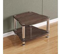 LYXWGRZD Rack Audio Meuble HiFi Audio Vidéo Capacité for Platine Vinyle, Meuble HiFi À Tour Stéréo et Lecteur DVD for Salon et Chambre(Walnut,Second Floor)