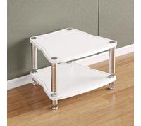 LYXWGRZD Rack Audio Meuble HiFi Audio Vidéo Capacité for Platine Vinyle, Meuble HiFi À Tour Stéréo et Lecteur DVD for Salon et Chambre(Wit,Second Floor)