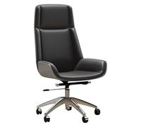 LYXXJRYBHD Chaise Bureau Ergonomique, Chaise Gaming en Cuir avec Soutien Lombaire, Chaise de Direction Pivotante pour Bureau à Domicile(Black)
