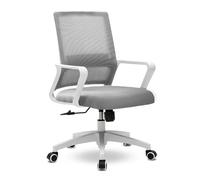 LYXXJRYBHD Chaise de Bureau Ergonomique, Fauteuil Pivotant Réglable, Chaise de Travail avec Dossier en Maille pour Bureau, Gaming et Études(White)