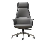 LYXXJRYBHD Chaise de Bureau Ergonomique Haut Dossier, Chaise de Bureau en Cuir avec Inclinaison, Chaise de Bureaues Ajustable pour Maison, Confortable(Gray)