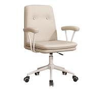 LYXXJRYBHD Chaises De Bureau Réglables Et Pivotantes À 360°, Chaises De Travail Confortables avec Accoudoirs, Chaise De Bureau Exécutive pour Chambre À Coucher, Ordinateur(White)