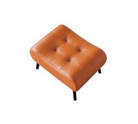 LYXXJRYBHD Petit Repose-Pieds Confortable, Tabouret Bas, Tabouret D'entrée pour Se Chausser, Structure Robuste - pour Salon et Chambre à Coucher(Orange,Large)