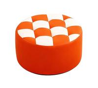 LYXXJRYBHD Repose-Pieds Ronds Multifonctionnels, Tabouret Bas, Idéaux pour Salons, Chambres et Espaces Coiffeuse(Orange,Small)