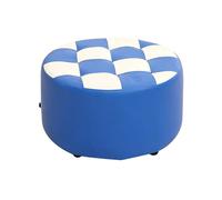 LYXXJRYBHD Repose-Pieds Ronds Multifonctionnels, Tabouret Bas, Idéaux pour Salons, Chambres et Espaces Coiffeuse(Blue,Large)