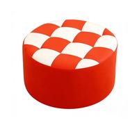 LYXXJRYBHD Repose-Pieds Ronds Multifonctionnels, Tabouret Bas, Idéaux pour Salons, Chambres et Espaces Coiffeuse(Red,Small)