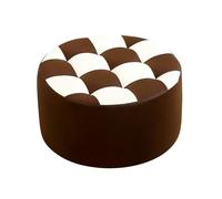 LYXXJRYBHD Repose-Pieds Ronds Multifonctionnels, Tabouret Bas, Idéaux pour Salons, Chambres et Espaces Coiffeuse(Brown,Large)